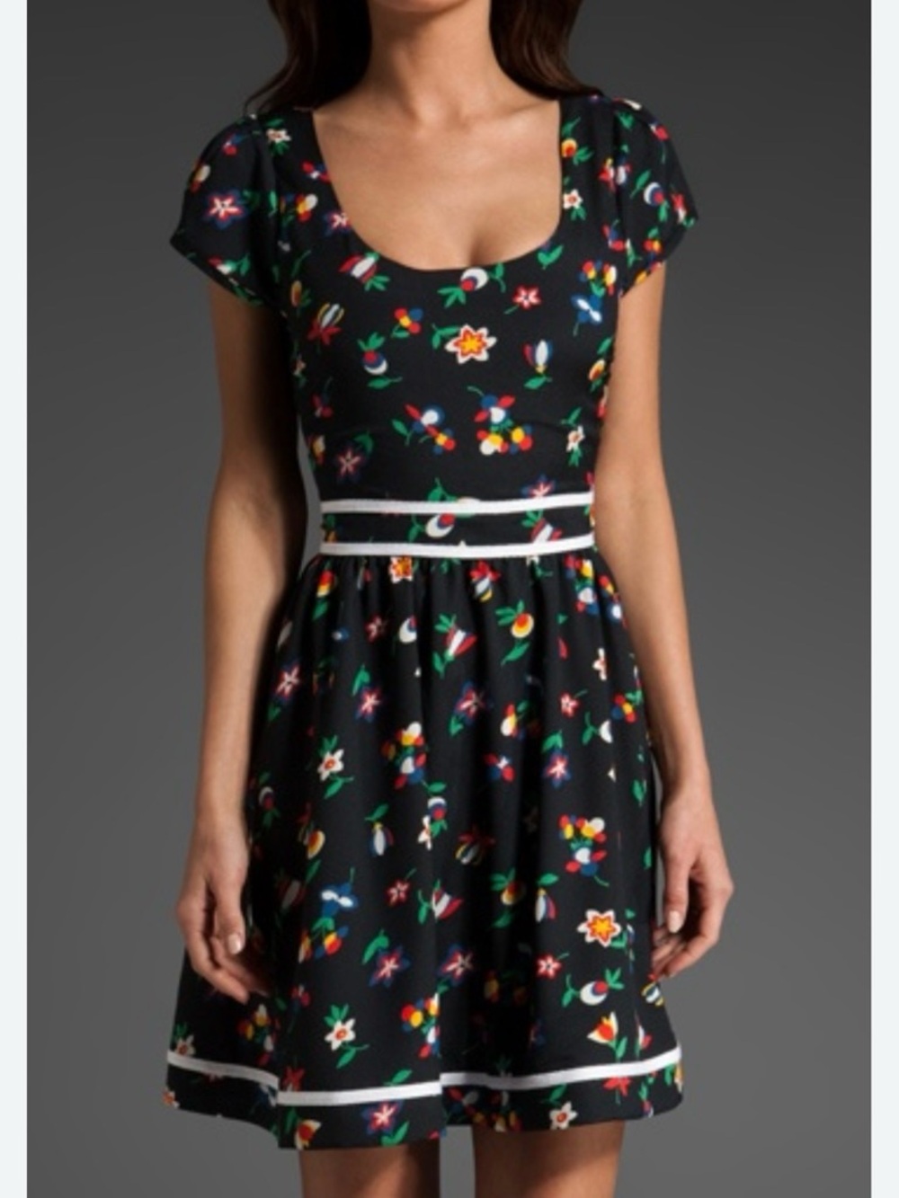 Lucca Couture floral retro style dress.